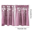 thumbnail image 3 of Vwrxbz Embroidered Short Curtains Polyester Kitchen Window Drapes 74x61cm Rod Pocket Home Decor, 3 of 9