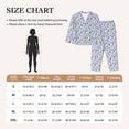 thumbnail image 4 of Pofeuu Sailboats And Seagulls Print Womens Pajamas Set Long Sleeve Sleepwear Button Down Nightwear Soft Pj Lounge Sets Button Down Pajamas Women-Large, 4 of 7