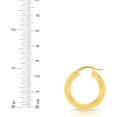 thumbnail image 2 of Floreo 10k Yellow Gold 20mm x 4mm High Polish Round Tube Hoop Earrings, 2 of 3