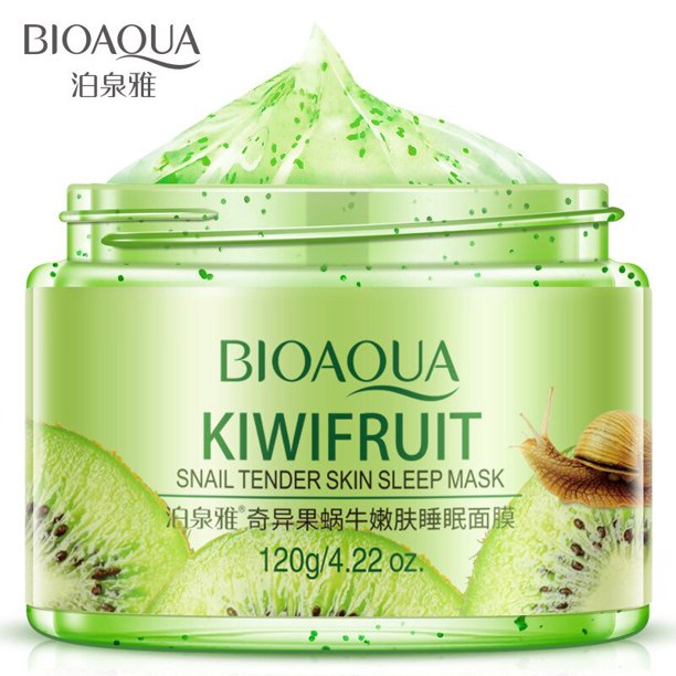 BIOAQUA-mascarilla para dormir sin lavar, máscara facial de caracol, fruta Kiwi, Granada roja, hidratante, crema de noche reparadora calmante, 120g Fivean unisex