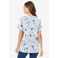 thumbnail image 3 of Woman Within Plus Size Perfect Printed Short-Sleeve V-Neck Tee, 3 of 6