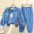 thumbnail image 1 of New winter Baby Boy Girl Thicken Pajamas Set Kids Home 2Pcs Suit Flannel Fleece Toddler Child Cartoon Sleepwear1, 1 of 3