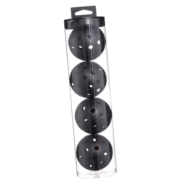 4 Uds bolas de Pickleball 40 agujeros pelota hueca de Golf duradera bolas de pepinillo duras de 74mm para canchas al aire libre juego de torneo , negro