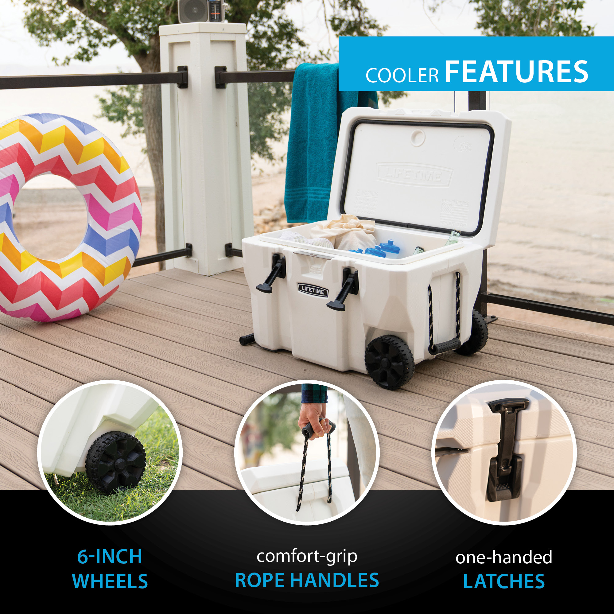 Lifetime 55 Qt Bear-Resistant Wheeled Cooler photo 6