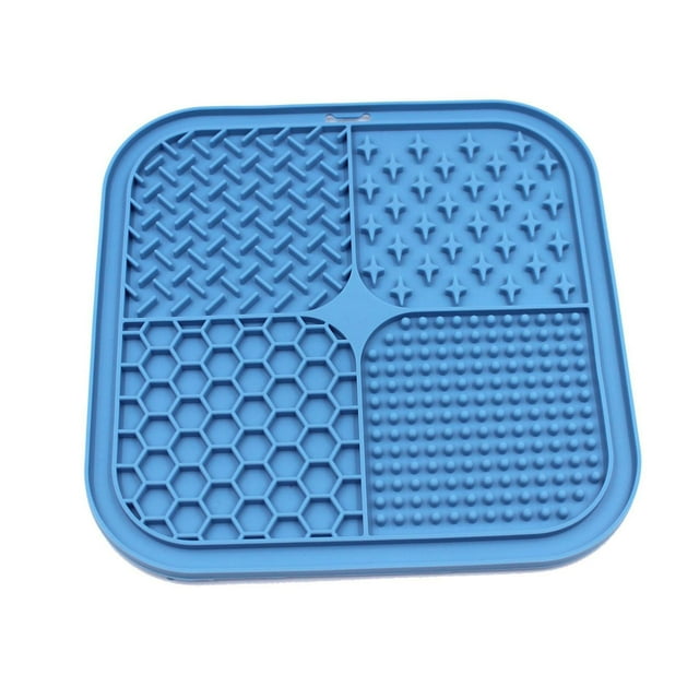 Slow Food Bowls Practical Anxiety Mat for Cats and Dogs with Suction Cups Indoor Outdoor Training Tool Cleaning Brush Included and Spatula Accessory