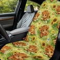 thumbnail image 3 of Bulopur Highland Cow Front Car Seat Cover Towel Sunflower Field Waterproof Car Seat Protector with Storage Bag for Yoga Vacation Soft Fit SUV Sedan Truck 1pcs, 3 of 7