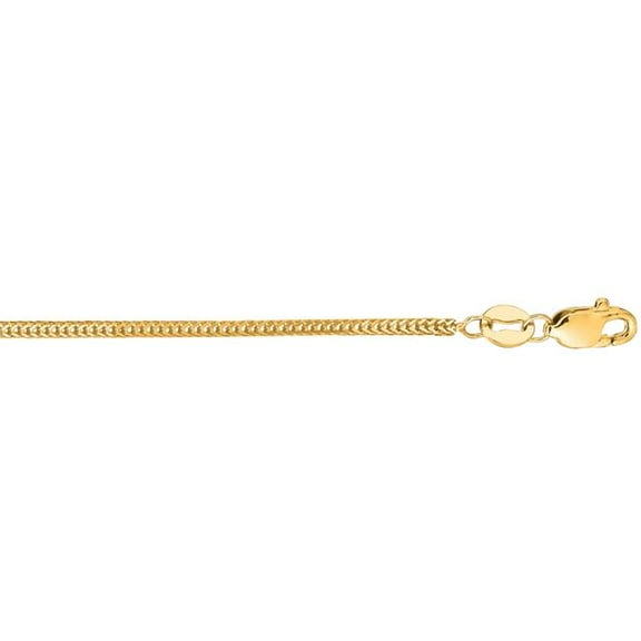 Royal Chain FOX100-20 20 in. 14K Yellow Gold Foxtail Chain with Lobster Clasp