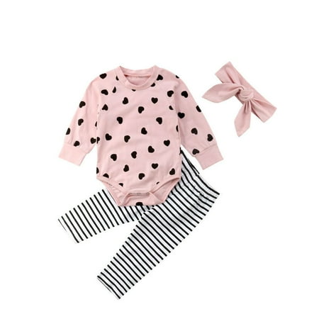 

Newborn Kid Baby Girl Clothes Jumpsuit Romper Bodysuit Pants Outfit Set