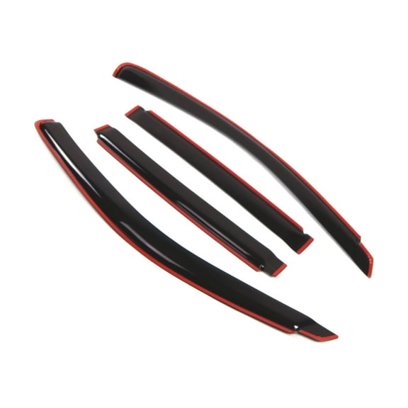 Tuningpros WD2-093i In-Channel Window Visor Deflector Rain Guard Dark Smoke 4 Pcs Set For 2004-2008 Chrysler Pacifica