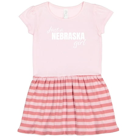 

Inktastic Just a Nebraska Girl Born and Raised Gift Toddler Girl Dress