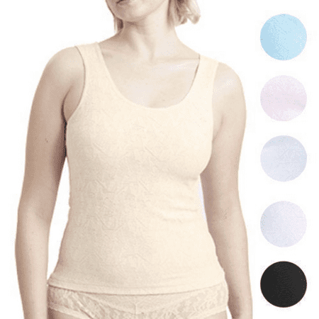 

Women s Shaping Geometric Lace and Modal Tank Top