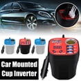 thumbnail image 3 of A Car Power Inverter 24V/12V to 220V Led Display 3 USB Ports + Cigarette Ligh U2 A9C4, 3 of 8