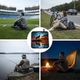 thumbnail image 6 of Wolf Howling Night Moon River Foldable Seat Cushion for Bleachers, Stadium Seats, Camping & Outdoor Events, Portable Lightweight Pad with Carabiner, 6 of 6