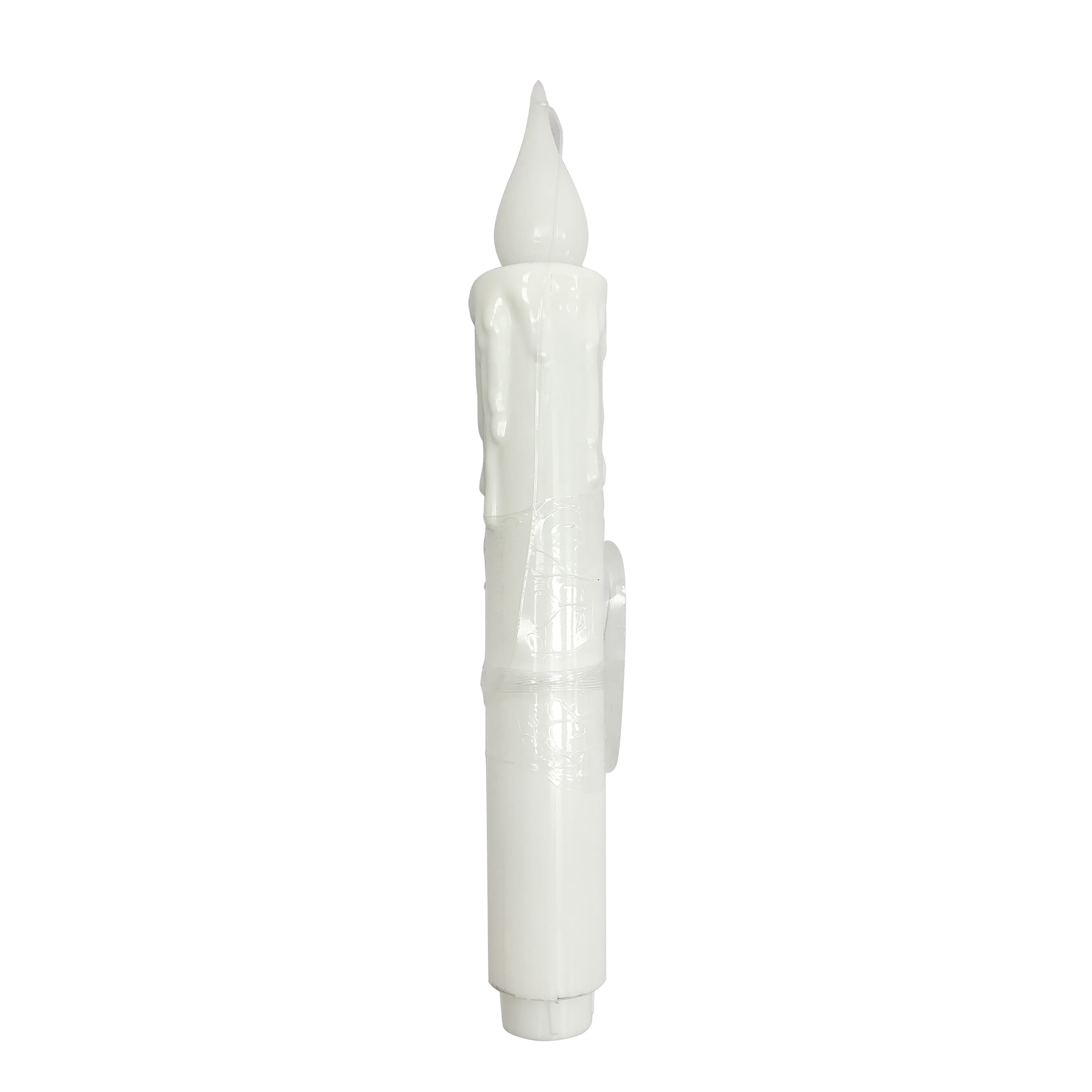 Indoor Battery-Operated LED Flameless Hanging Christmas Taper Candles, White, 7", 6 Count, by Holiday Time