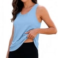 thumbnail image 5 of ZHYou No Boundrie Women's Scoop Neck Tank Tops Lightweught Sleeveless Workout Loose Fit Pullover Casual Yoga Tops for Women Light Blue Size S, 5 of 7