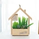 thumbnail image 5 of Simulación suculenta combinación planta en maceta colgante de pared pequeños adornos creativos plantas verdes artificiales de madera, 5 of 5