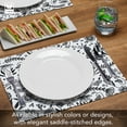 thumbnail image 2 of Luxurious Floral Home Vegan Leather Placemats 4 Pack Look and Feel of Genuine Leather Infused with Copper, 2 of 6