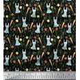 thumbnail image 1 of Soimoi Cotton Poplin Fabric Leaves,Carrot & Rabbit Kids Decor Fabric Printed Yard 42 Inch Wide, 1 of 3