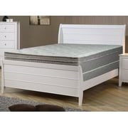 Continental Sleep, 10" Fully Assembled Pillow Top Eurotop FOAM ENCASED Medium Plush Innerspring Mattress and 8" Semi Flex Box Spring, Twin Size