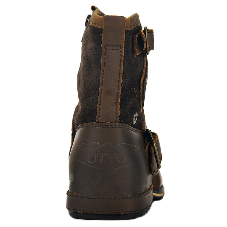 OSSTONE Chukka Boots Moto Boots for Men Fashion Zipper-up  display picture 3