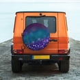 thumbnail image 2 of Fotbe Purple and Green Glitter Spare Tire Cover Thickening Universal Fit for Jeep, Trailer, RV, SUV, Truck, Tough Tire Wheel Soft Cover-17 inch, 2 of 9