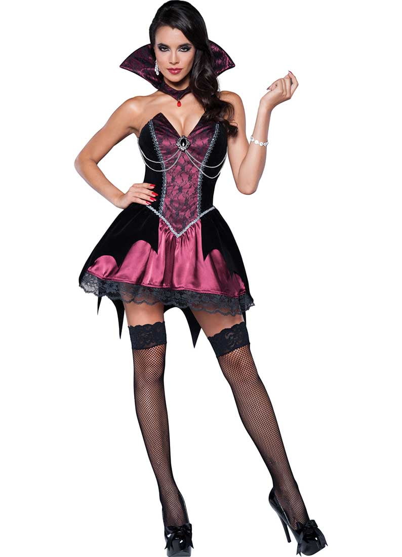 Adults Vampire Halloween Fancy Dress Costume Vampiress Outfit 5 Styles 