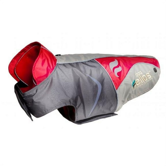Helios Lotus-Rusher Waterproof 2-in-1 Convertible Dog Jacket with Blackshark technology, Red - Small