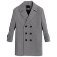 thumbnail image 2 of Zecgelong Warm Boys Winter Coat Thickened Wool Blend Jacket Windproof Kids Overcoat With For Cold Weather, 2 of 6