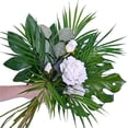 thumbnail image 5 of XILAIGO 8 Pcs Artificial Palm Leaf Greenery Tropical Palm Tree Leaves Plants Faux Monstera Leaves for Palm Sunday Floral Arrangement Hawaiian Luau Jungle Beach Wedding Party, 5 of 7