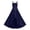 Dark Blue, variant on Girls Solid Color Spaghetti Strap formal Dress Ruched High Low Maxi Dress for Wedding and Party Size:15-16 Years