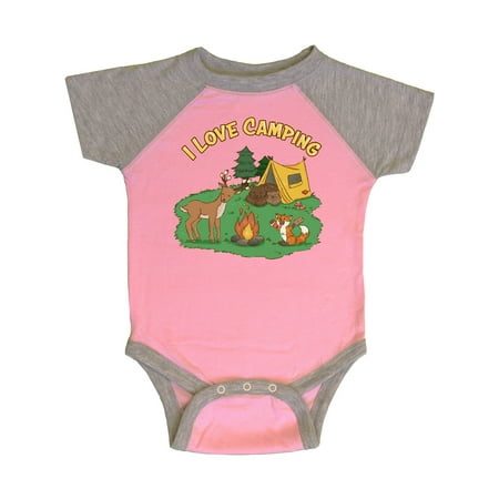 

Inktastic I Love Camping Animals Gift Baby Boy or Baby Girl Bodysuit