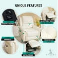 thumbnail image 4 of Naomi Home Tatiana Air Leather Power Lift Recliner with Studded & Tufted, Cream, 4 of 10