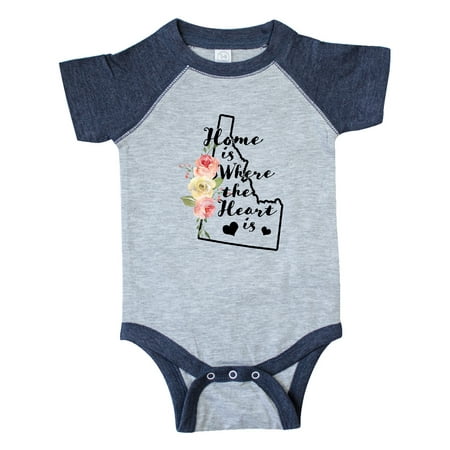

Inktastic Idaho Home is Where the Heart is with Watercolor Floral Gift Baby Boy or Baby Girl Bodysuit