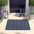 thumbnail image 2 of Dark Blue Christmas Snowflake Pattern Flannel Non Slip Door Rugs,Washable Door Mats Indoor,Decorative Door Mats,Dirt-Resistant and Absorbent Doormat for Entrance,Bedroom,Kitchen,Bathroom,23.5"x16", 2 of 5