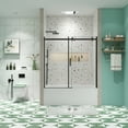 thumbnail image 4 of Bathtub shower door, sliding door, with 5/16" tempered glass and Matted black finish 6058, 4 of 4