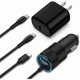 thumbnail image 1 of Chenchen Car Phone Charger Adapter for Motorola Razr Ultra 2025, Edge, Edge+, Plus 2025 2024 2023 2022, Moto G Stylus Power Play 2025 2024 5G, Fast Auto Automobile Plug Accessories Kit, 1 of 1