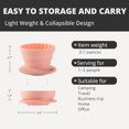 thumbnail image 2 of vandroop Collapsible Coffee Dripper, Silicone Portable Pour Over Coffee Maker, Reusable Single Cup Maker(1-2 Cup) (Pink), 2 of 6