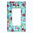 thumbnail image 5 of Metal Light Switch Plate Outlet Cover Colorful Floral Garden Wallpaper ROS035, 5 of 14