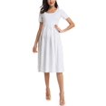 thumbnail image 3 of Robe de Maternité à Manches Courtes pour Femmes, Décontractée, Ligne A, Midi, Robe de Grossesse (m), 3 of 7