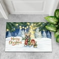 thumbnail image 4 of Merry Christmas French Bulldog Snowy Winter with Gifts Tree Decorations Doormat Dog Lover Gifts Indoor Outdoor Welcome Mat - 12020, 4 of 5