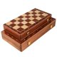thumbnail image 1 of Tablero de ajedrez magnético de madera, tablero plegable con tablero plegable en el interior, novedad de 2024, 1 of 7