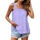 thumbnail image 1 of Gibobby Chaleco de tirantes de color sólido para mujer Top sin mangas suelto con cuello cuadrado Lindo verano(Morado,CH), 1 of 5