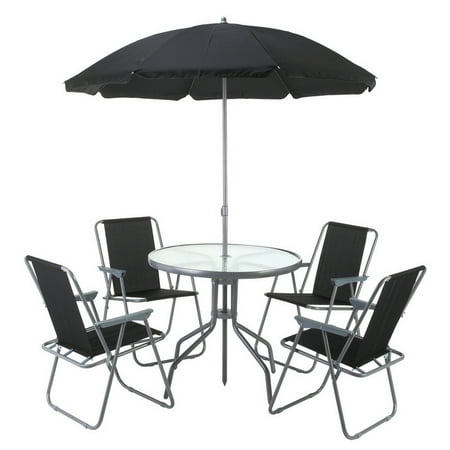 Palm Springs Outdoor Dining Set With Table 4 Chairs And Umbrella