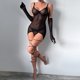 thumbnail image 4 of Yimunancy-Conjunto de lencería de malla transparente para mujer, vestido Sexy con espalda descubierta, Sexy, erótico, sólido, ropa de dormir, 4 of 5
