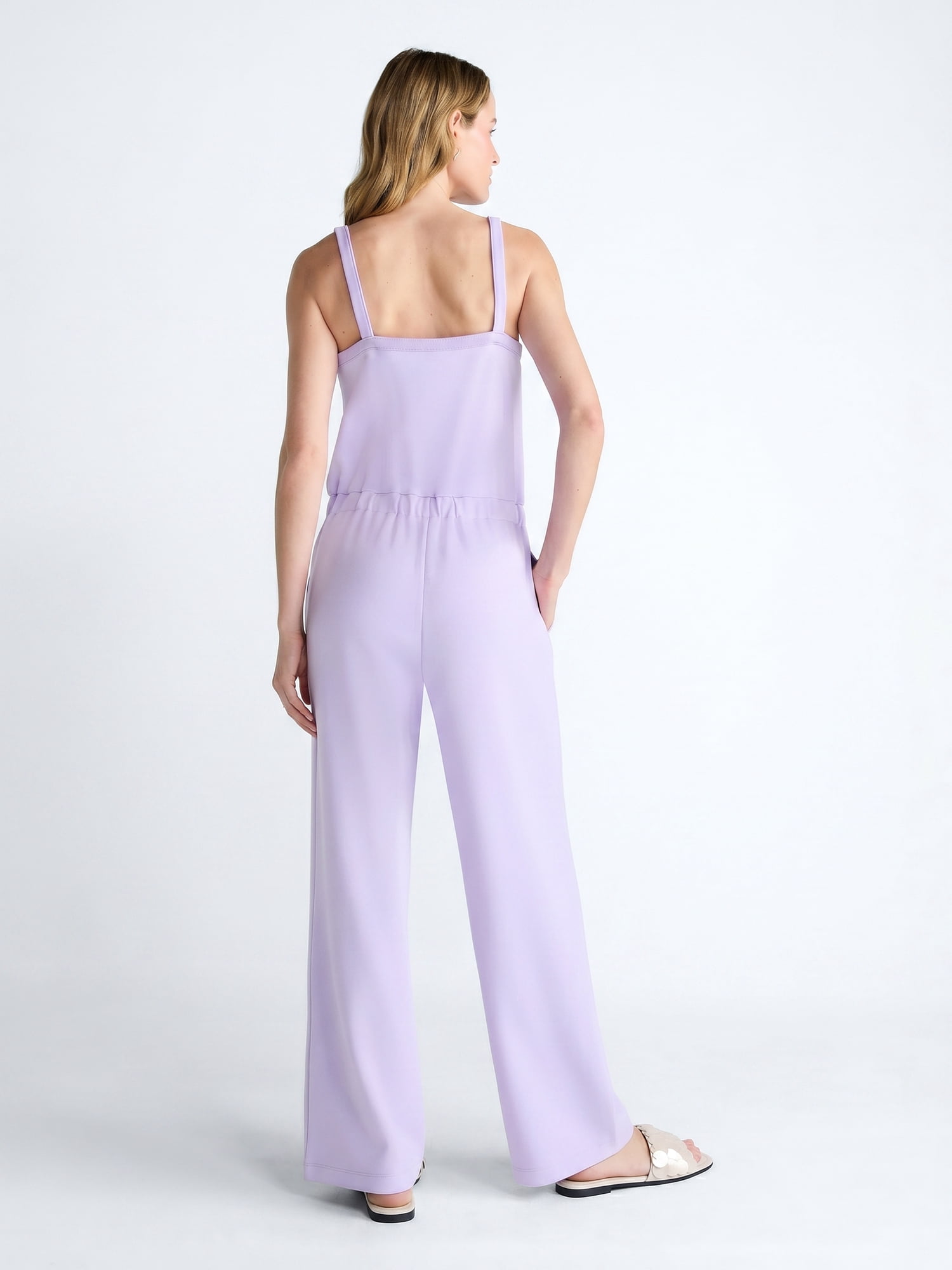 Scoop Women's and Women's Plus Scubaknit Tank Jumpsuit, Sizes XS-4X