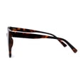 thumbnail image 4 of Womens Oversize Inset Lens Horn Rim Hipster Sunglasses Tortoise Brown, 4 of 4