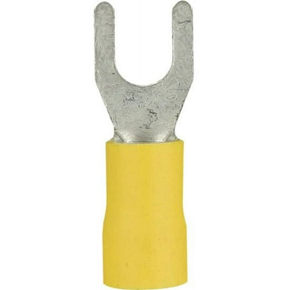 Install Bay YVST10 Yellow Vinyl Spade Terminal 12-10 Gauge #10 Package of 100