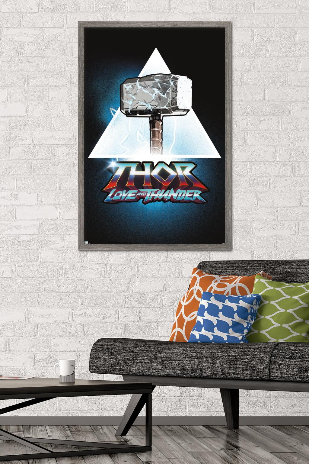 Marvel Thor: Love and Thunder - Logo Wall Poster, 22.375" x 34" Framed