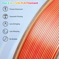 thumbnail image 6 of Multicolor 3D Printer Filament,Dual/Tri Color 1.75mm PLA Silk Shiny Printing Filament,250g(0.55lbs) Fit Most FDM 3D Printer, 6 of 6