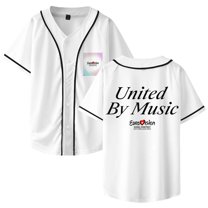 Eurovision 2025 Unity Shapes Love Merch Baseball Jersey Shirt V-Neck Women Men Short Sleeve Streetwear Clothes